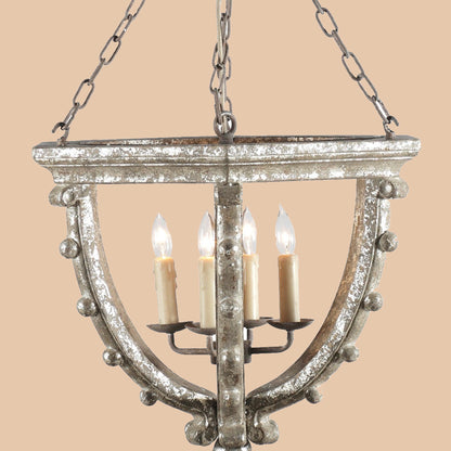 Vintage Distressed Lantern Chandelier