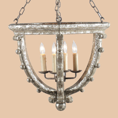 Vintage Distressed Lantern Chandelier