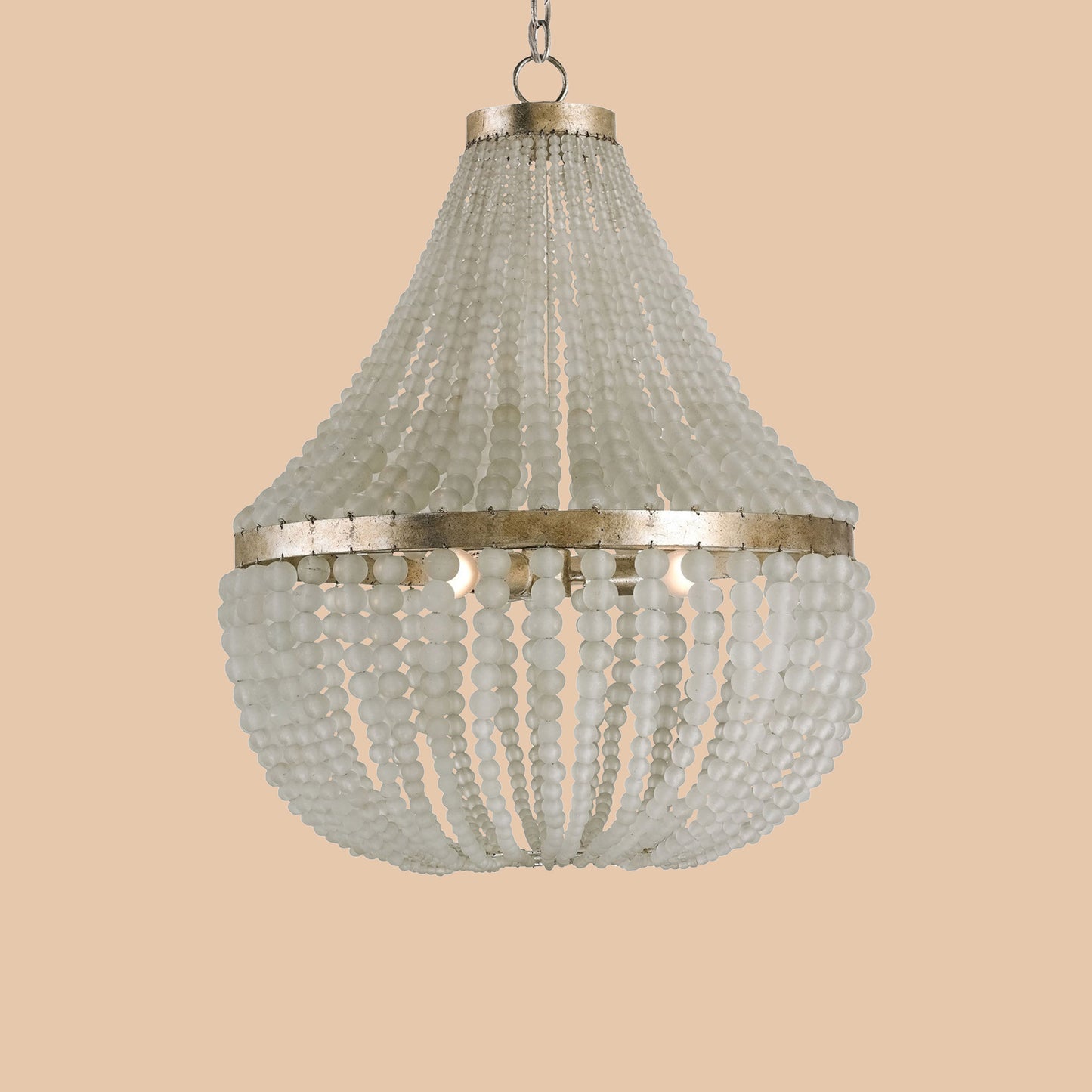 White Beaded Chandelier
