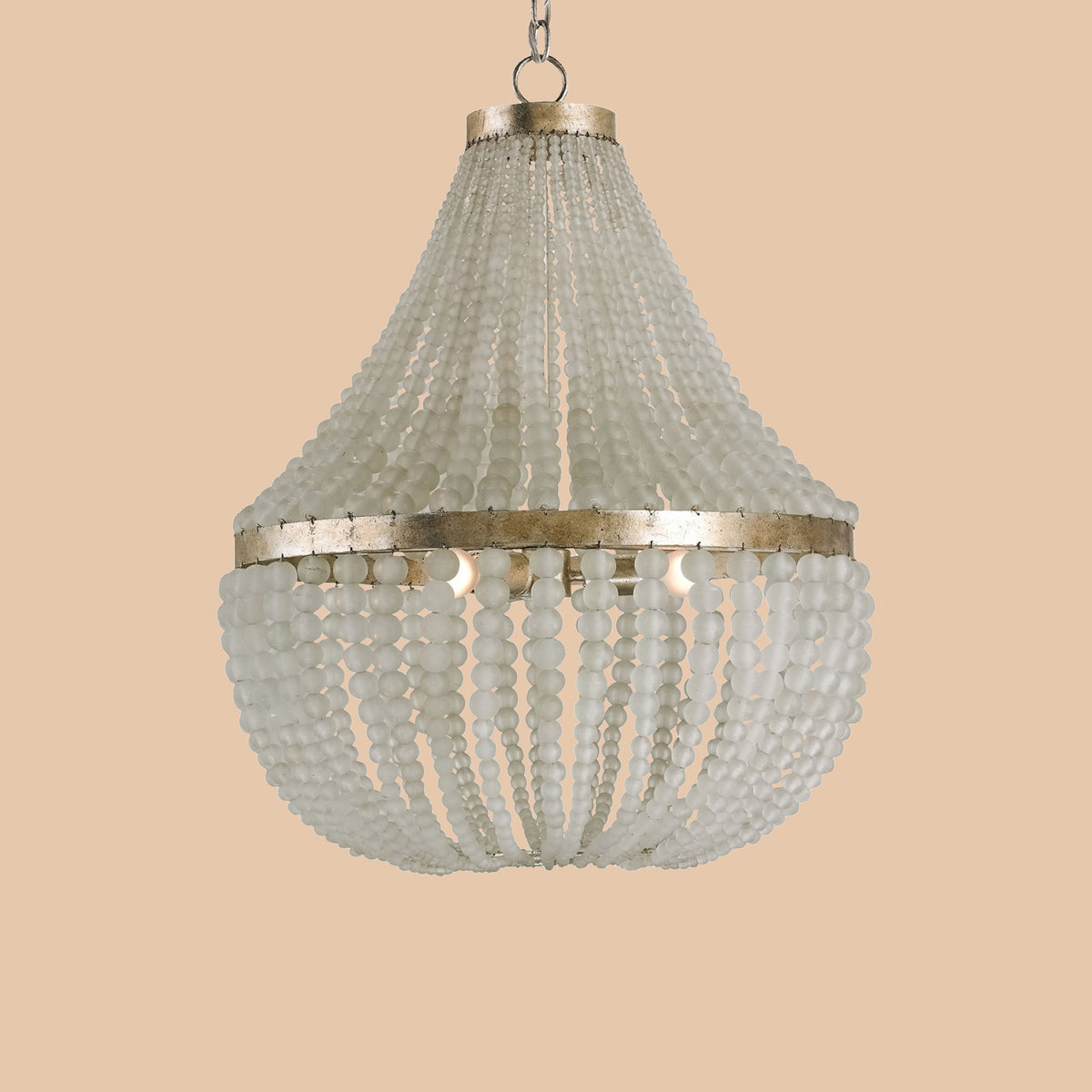 White Beaded Chandelier