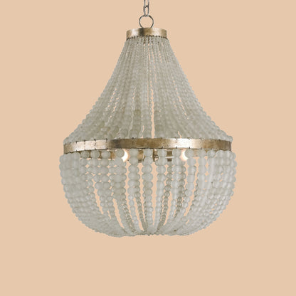 White Beaded Chandelier
