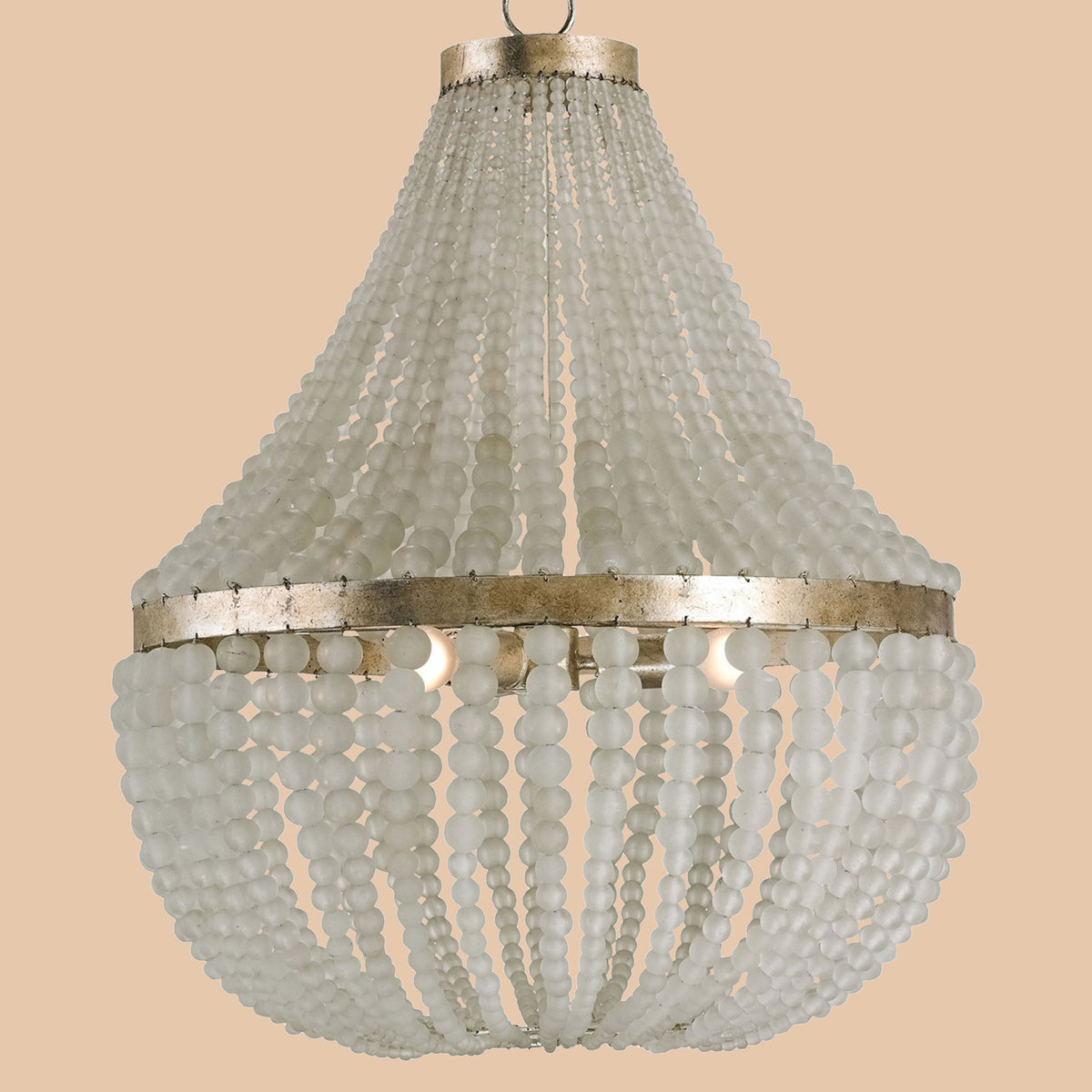 White Beaded Chandelier