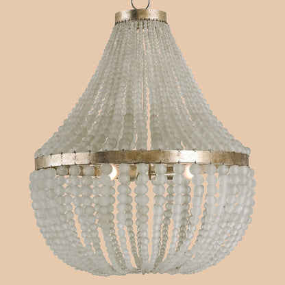 White Beaded Chandelier