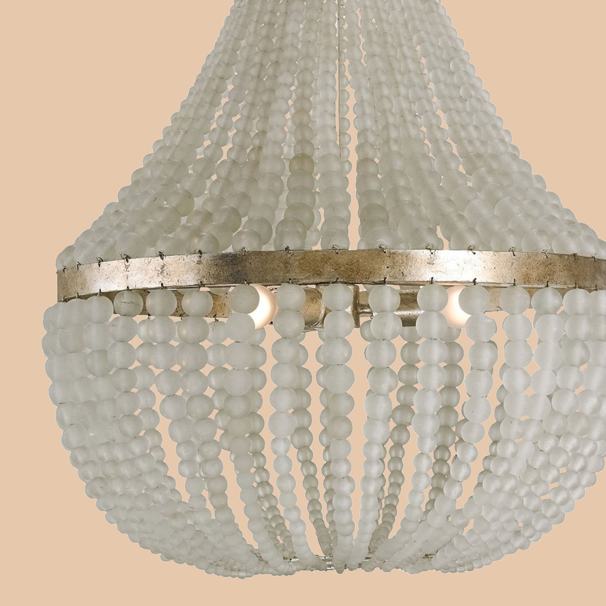 White Beaded Chandelier