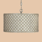 White Beaded Pendant Chandelier