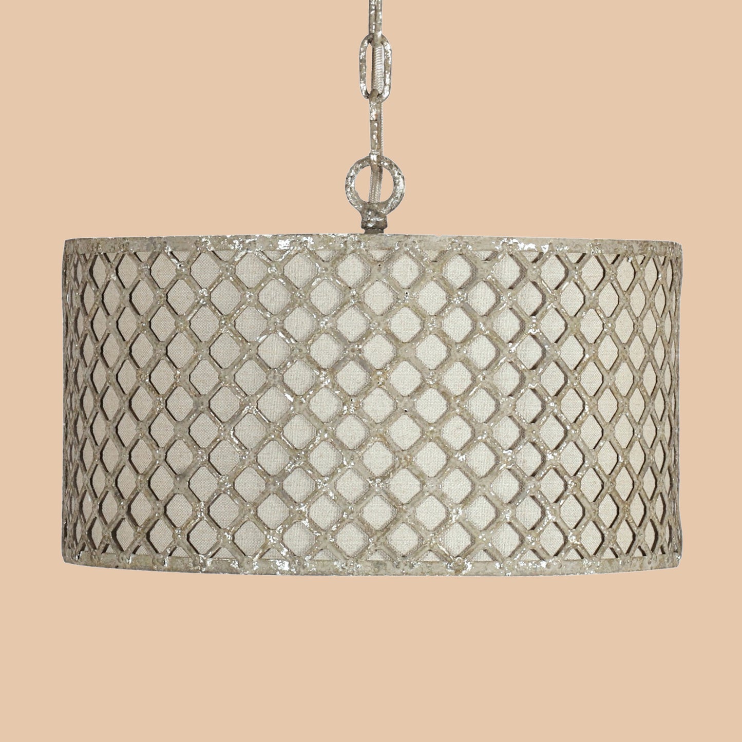 White Beaded Pendant Chandelier