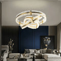 Aquinox 3-Tier Round Crystal Ring LED Chandelier