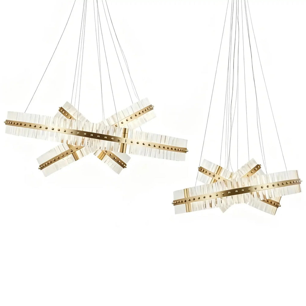 Aquinox 3-Tier Round Crystal Ring LED Chandelier