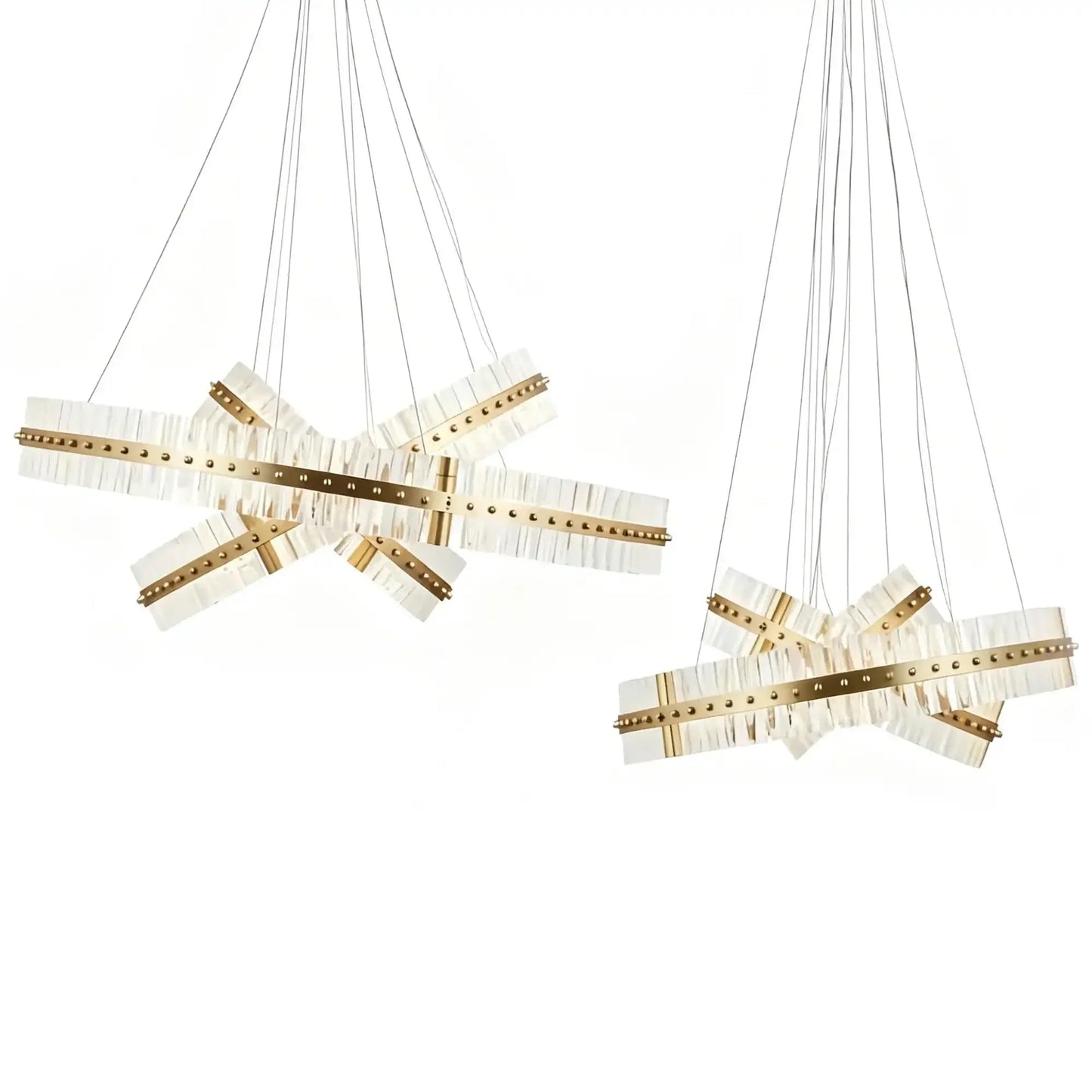 Aquinox 3-Tier Round Crystal Ring LED Chandelier
