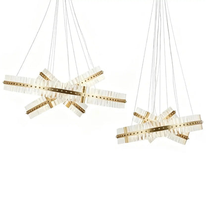 Aquinox 3-Tier Round Crystal Ring LED Chandelier