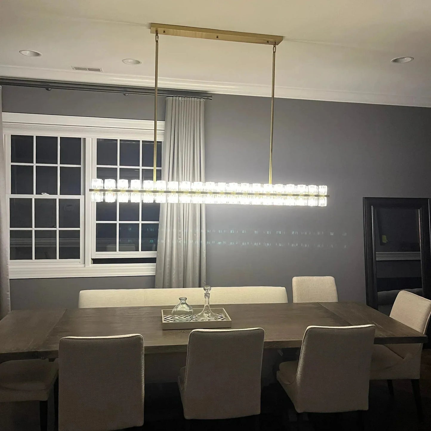 Reger Crystal Rectangular Chandelier 54'' 72"