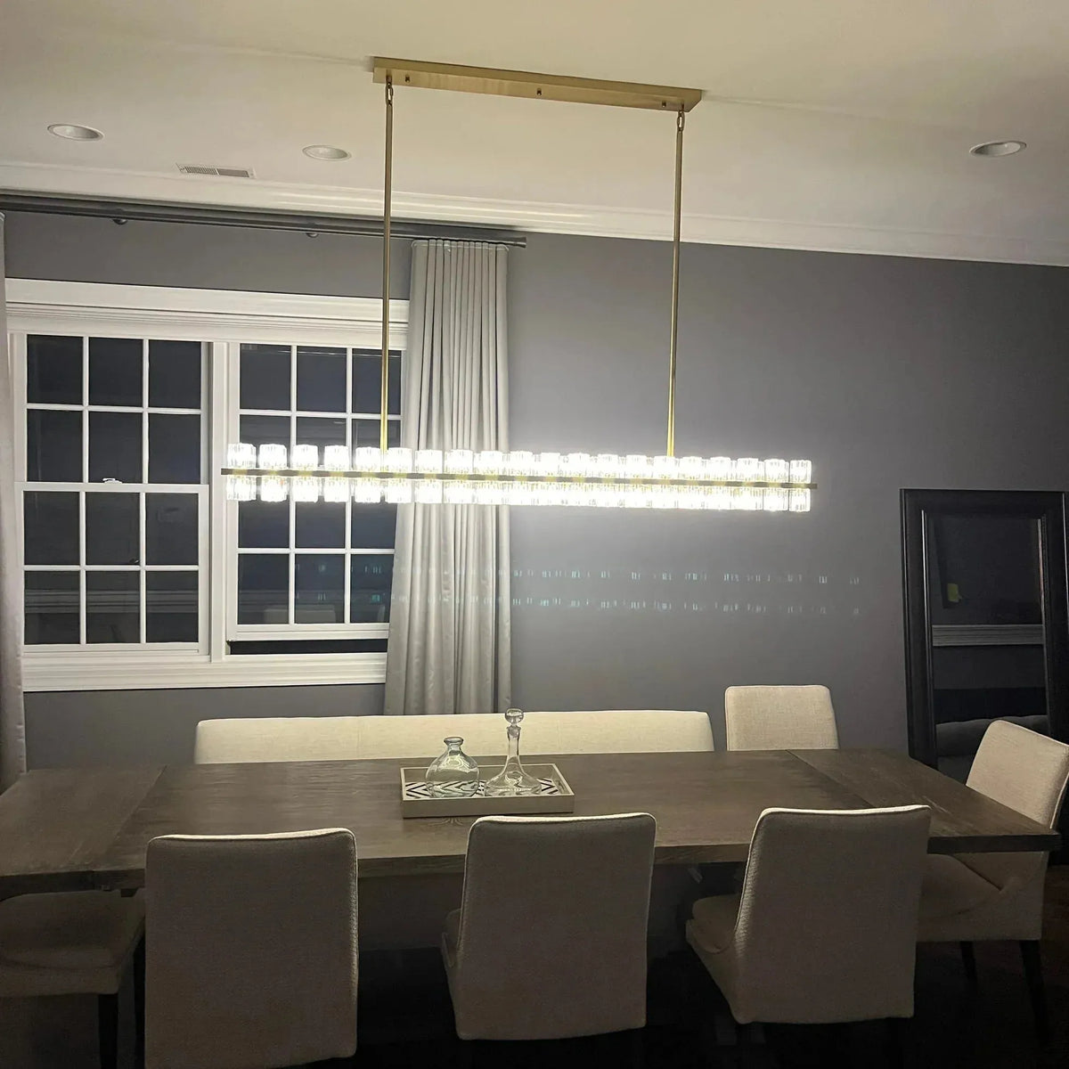 Reger Crystal Rectangular Chandelier 54'' 72"