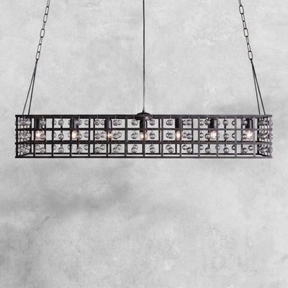Aubrey Rectangular Chandelier 7 Light