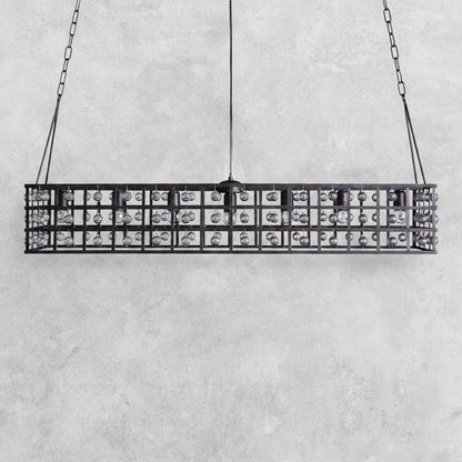 Aubrey Rectangular Chandelier 7 Light