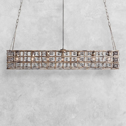 Aubrey Rectangular Chandelier 7 Light