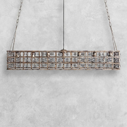 Aubrey Rectangular Chandelier 7 Light