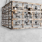 Aubrey Rectangular Chandelier 7 Light