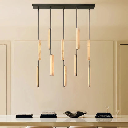 Milano Alabaster Linear Chandelier 54''