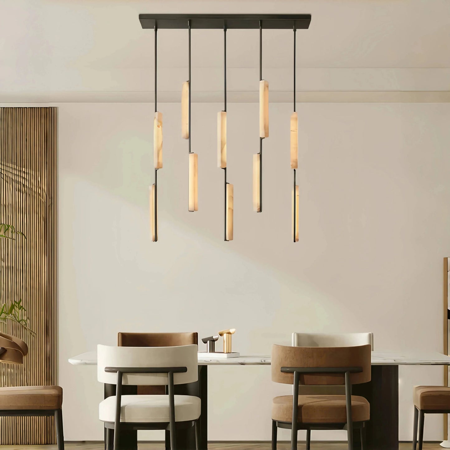 Milano Alabaster Linear Chandelier 54''