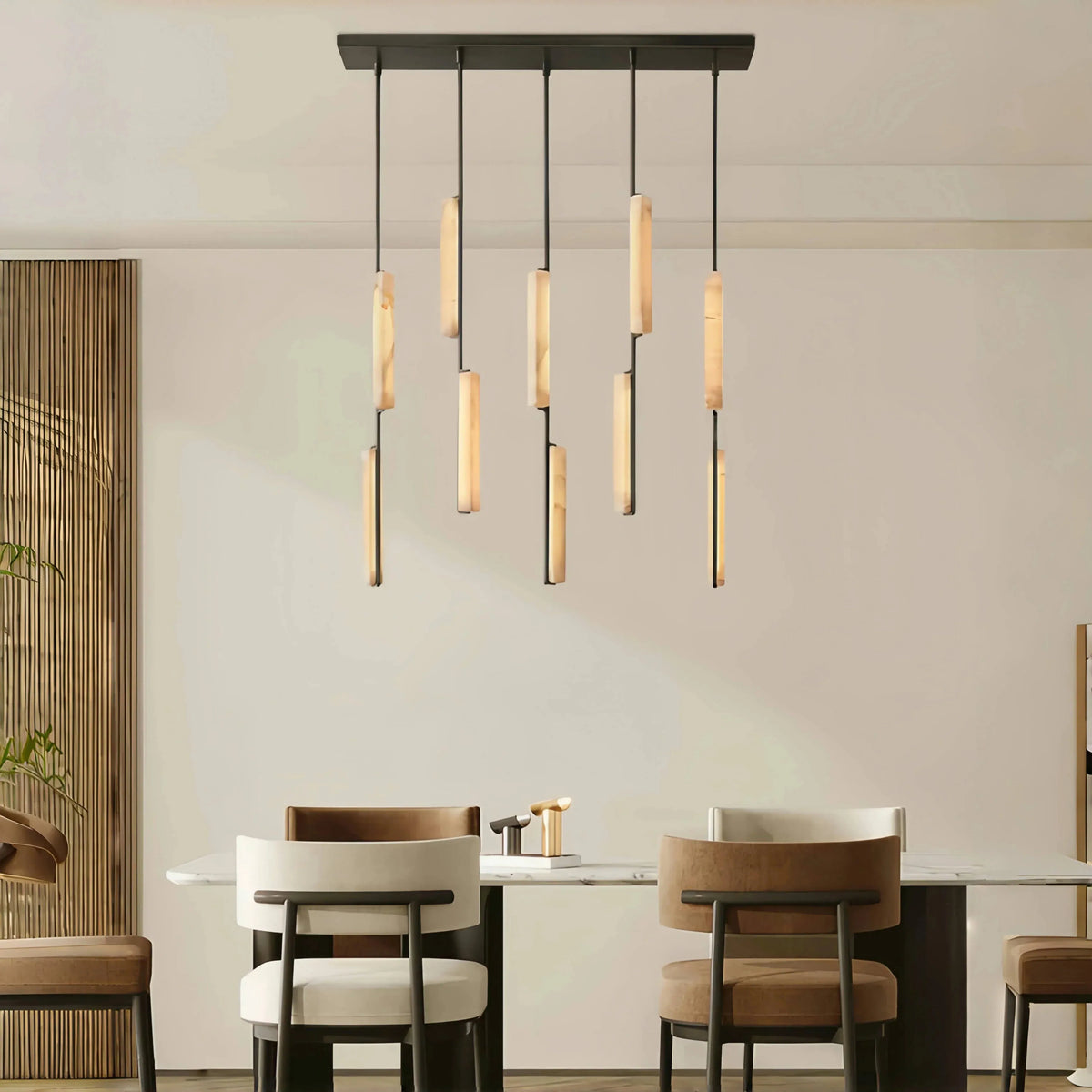 Milano Alabaster Linear Chandelier 54''