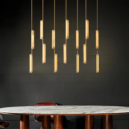 Milano Alabaster Linear Chandelier 54''