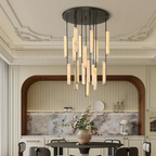 Milano Alabaster Round Chandelier 24'' 40'' 56''