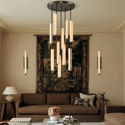 Milano Alabaster Round Chandelier 24'' 40'' 56''