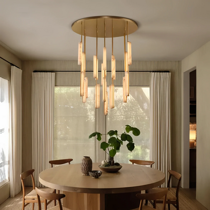 Milano Alabaster Round Chandelier 24'' 40'' 56''