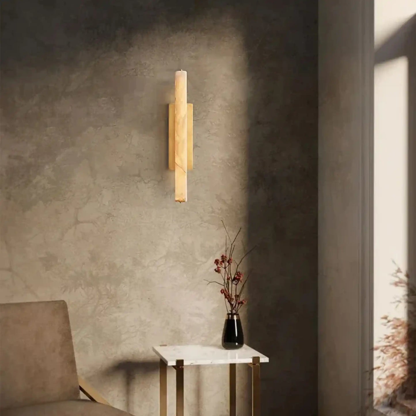 Milano Alabaster Single Wall Sconce