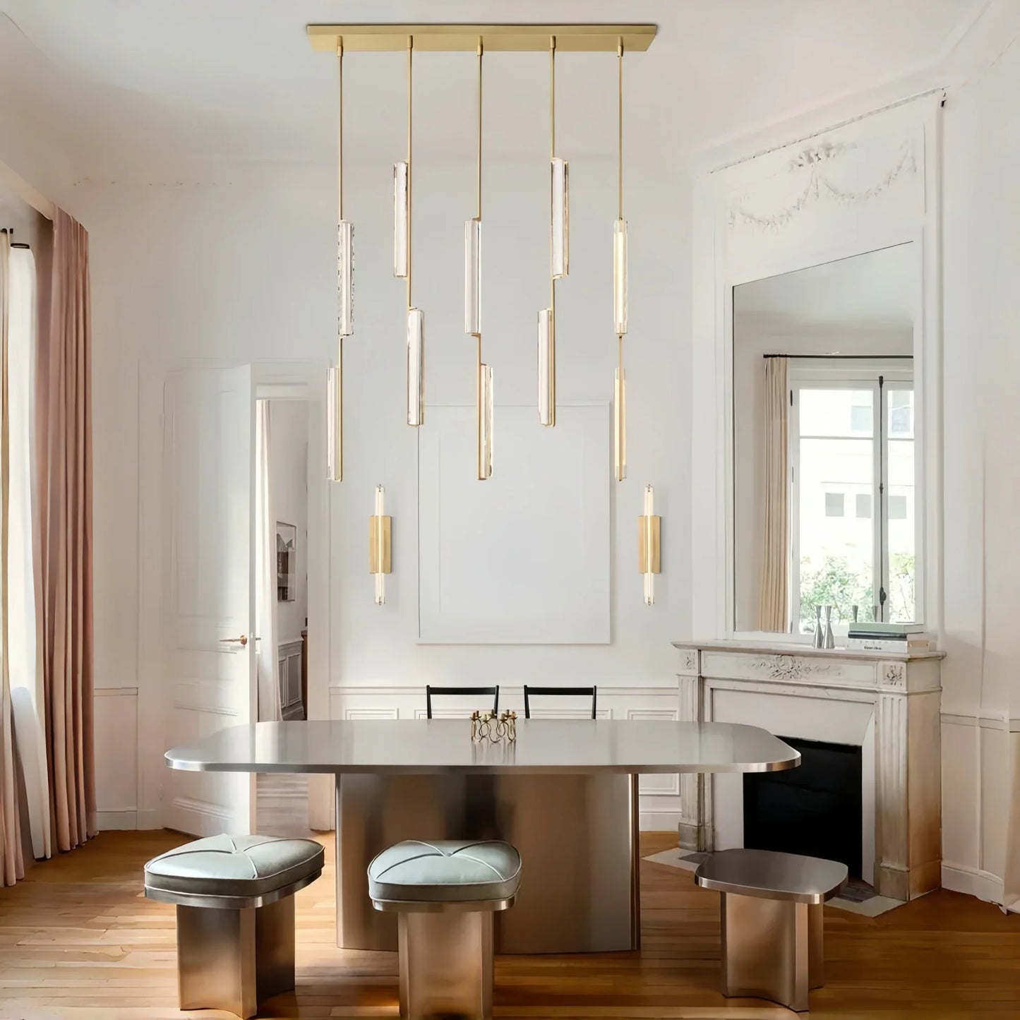 Milano Crystal Linear Chandelier 54‘’