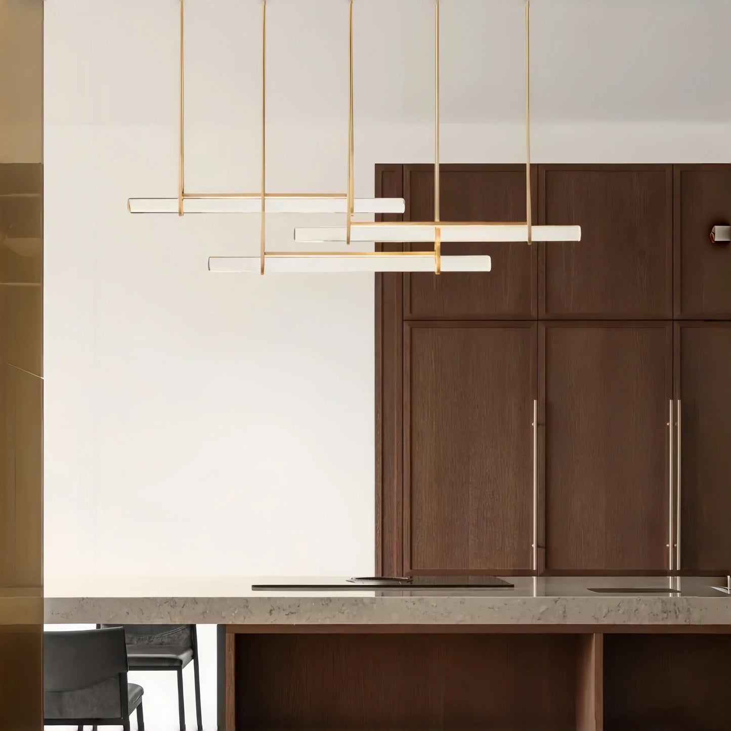 Milano Crystal Triple Bar Linear Chandelier