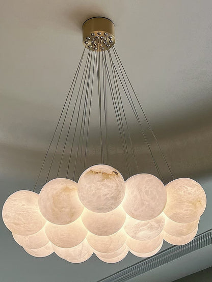 Lunar Alabaster Spherical Chandelier