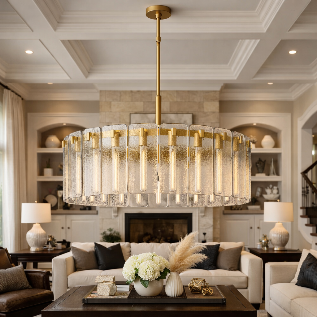 Calociato Glass Round Chandelier