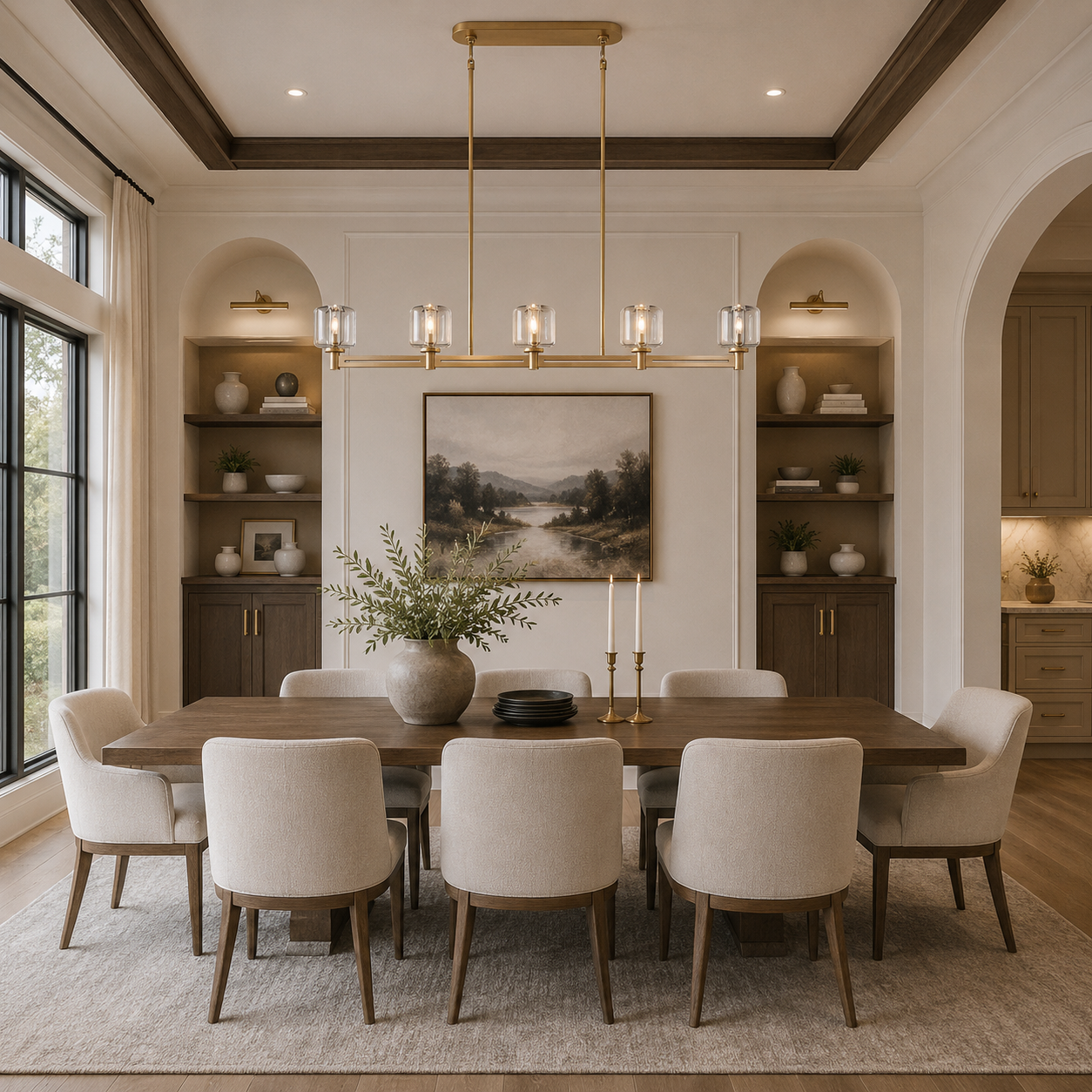 Demored Linear Chandelier