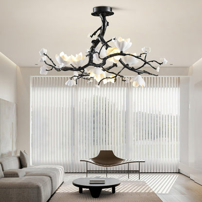 Black Branch Copper Tree Chandelier