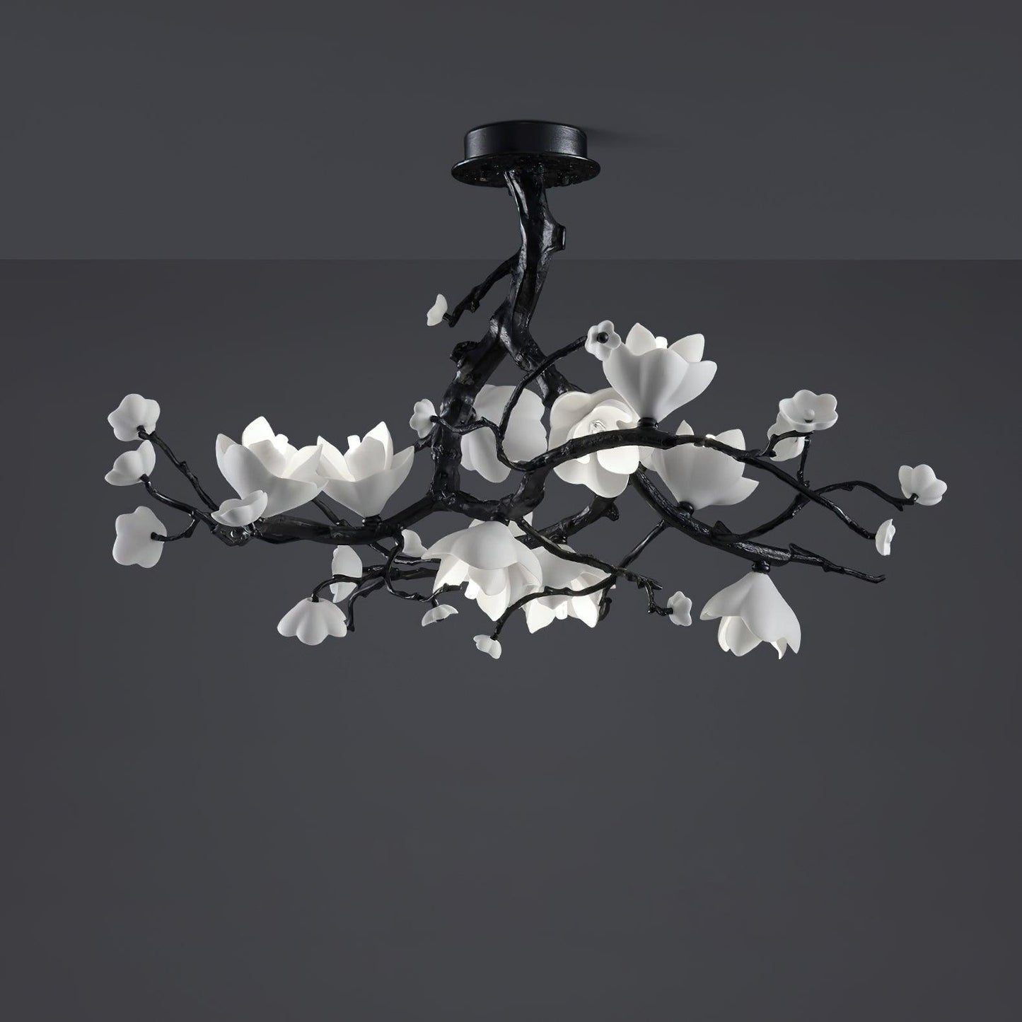 Black Branch Copper Tree Chandelier