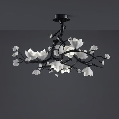 Black Branch Copper Tree Chandelier