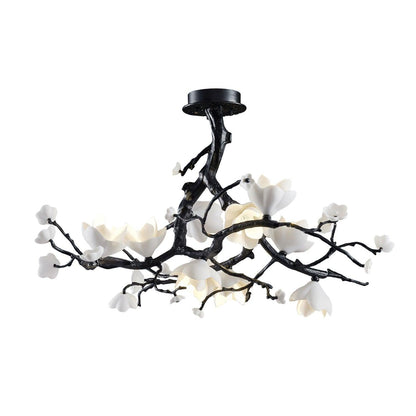 Black Branch Copper Tree Chandelier