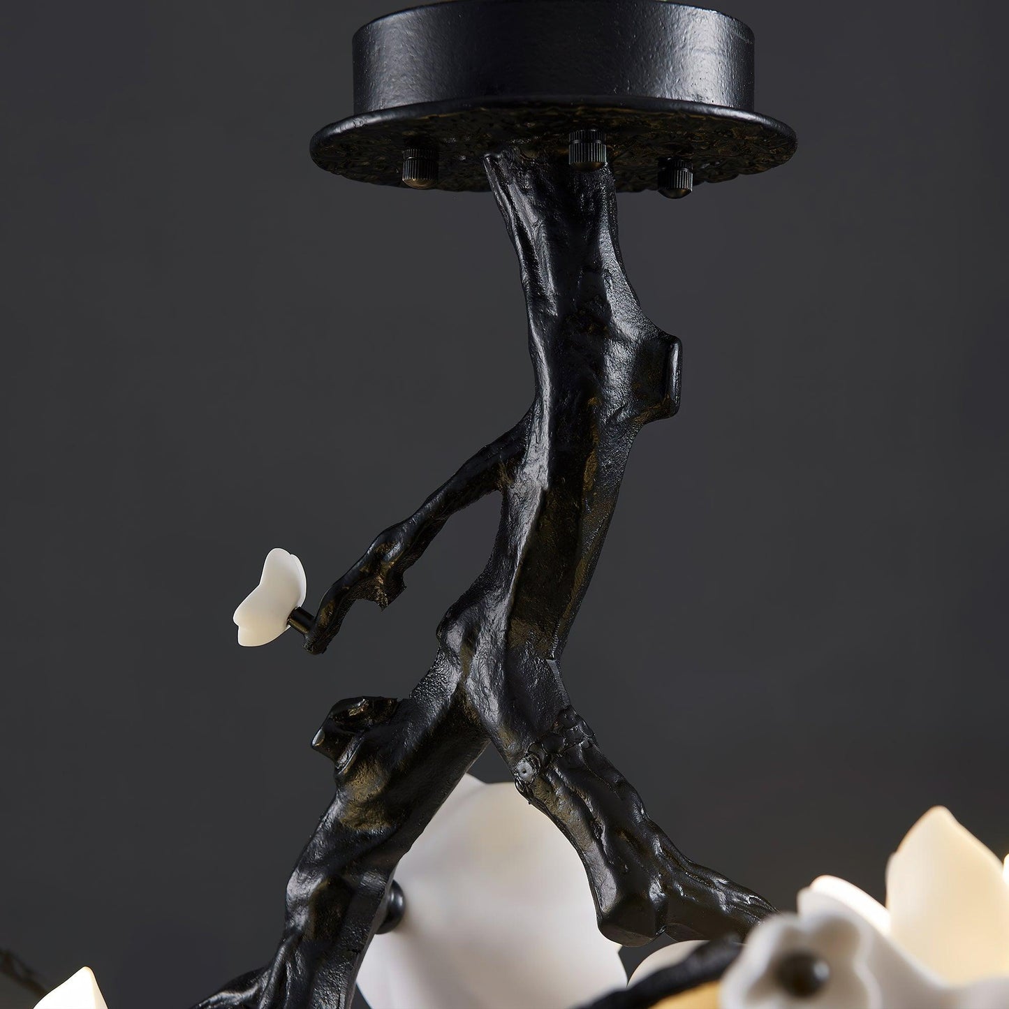Black Branch Copper Tree Chandelier