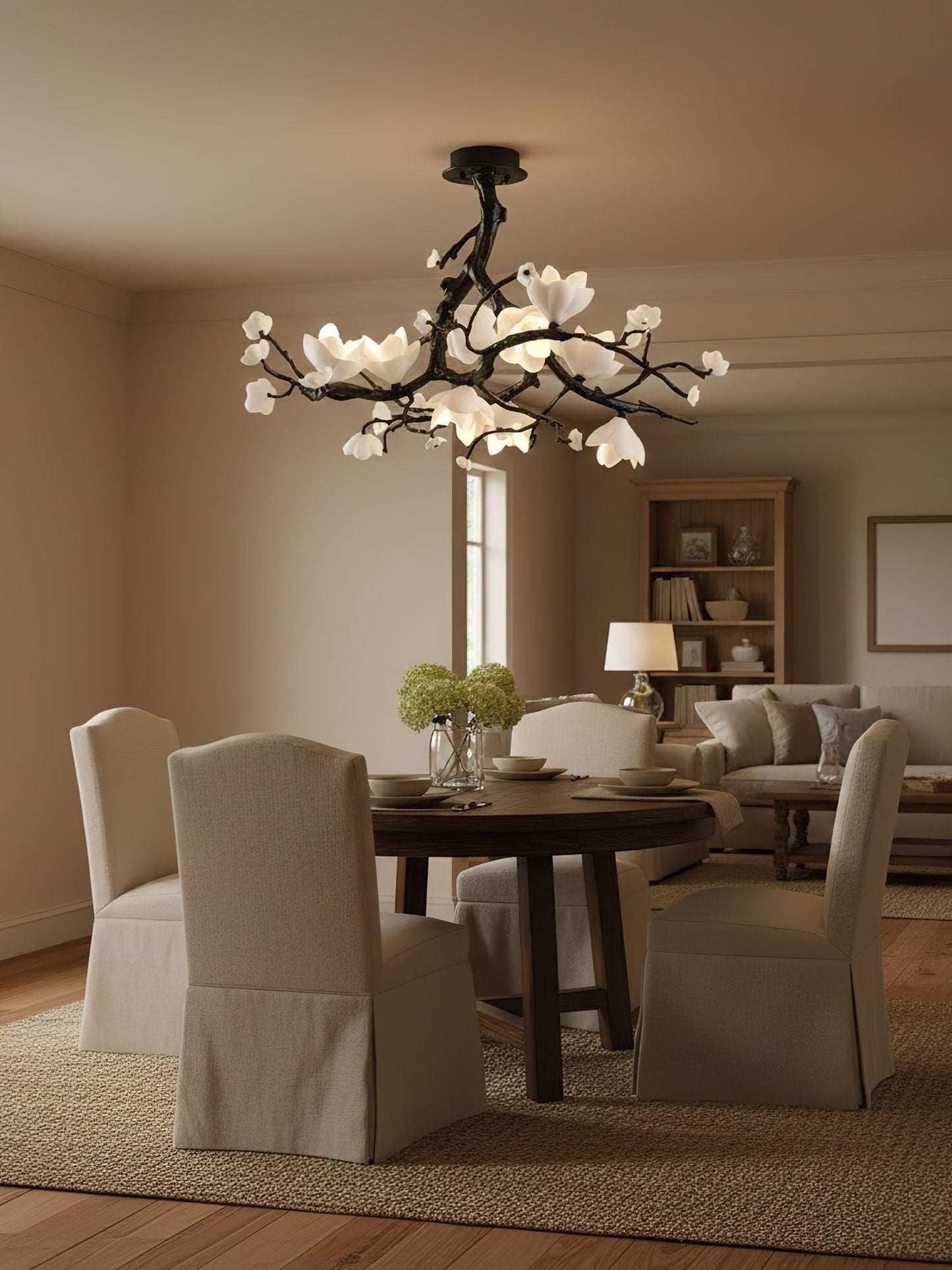 Black Branch Copper Tree Chandelier