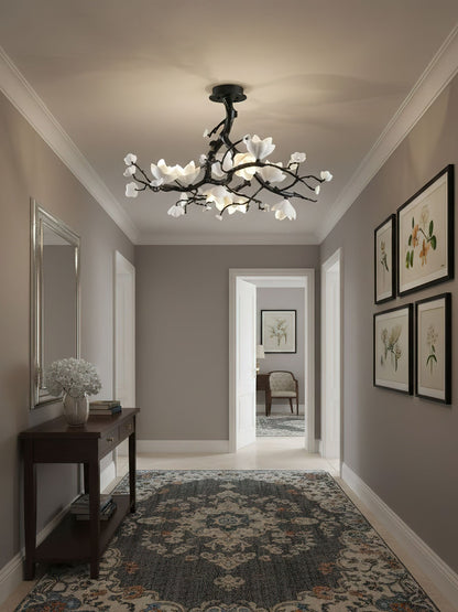Black Branch Copper Tree Chandelier