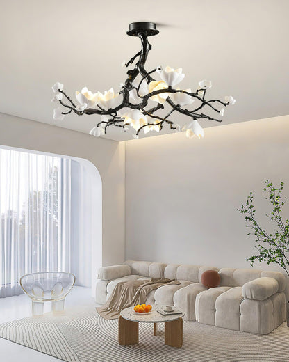 Black Branch Copper Tree Chandelier