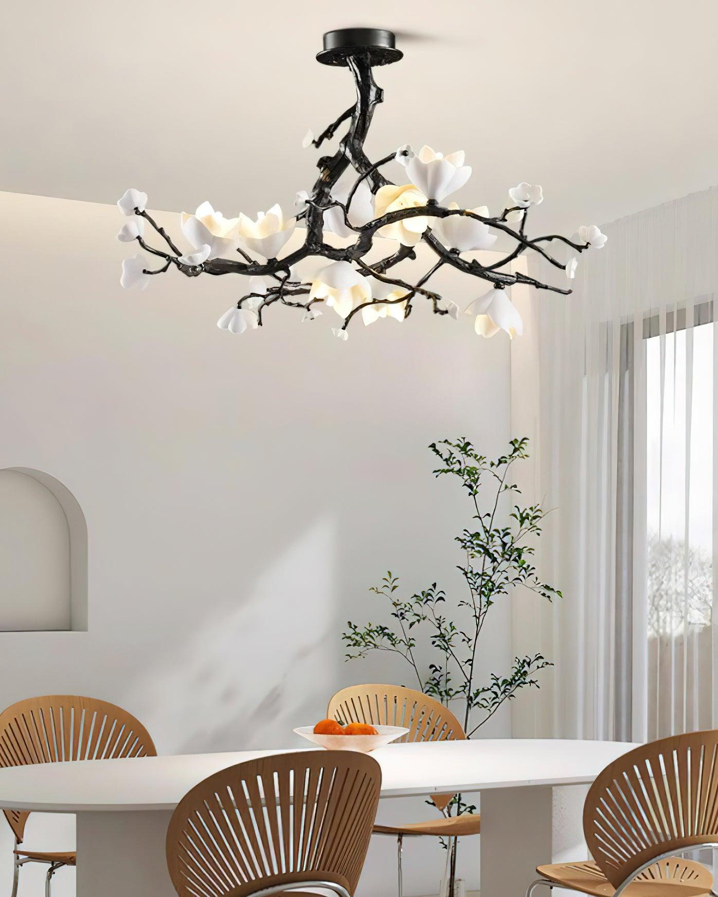 Black Branch Copper Tree Chandelier