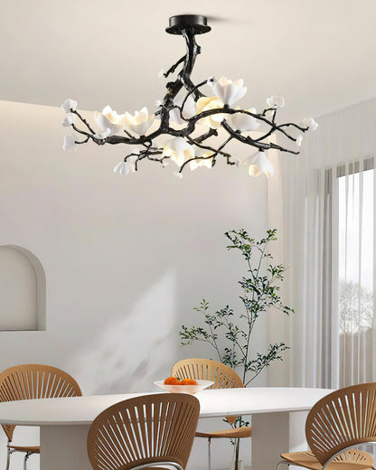 Black Branch Copper Tree Chandelier
