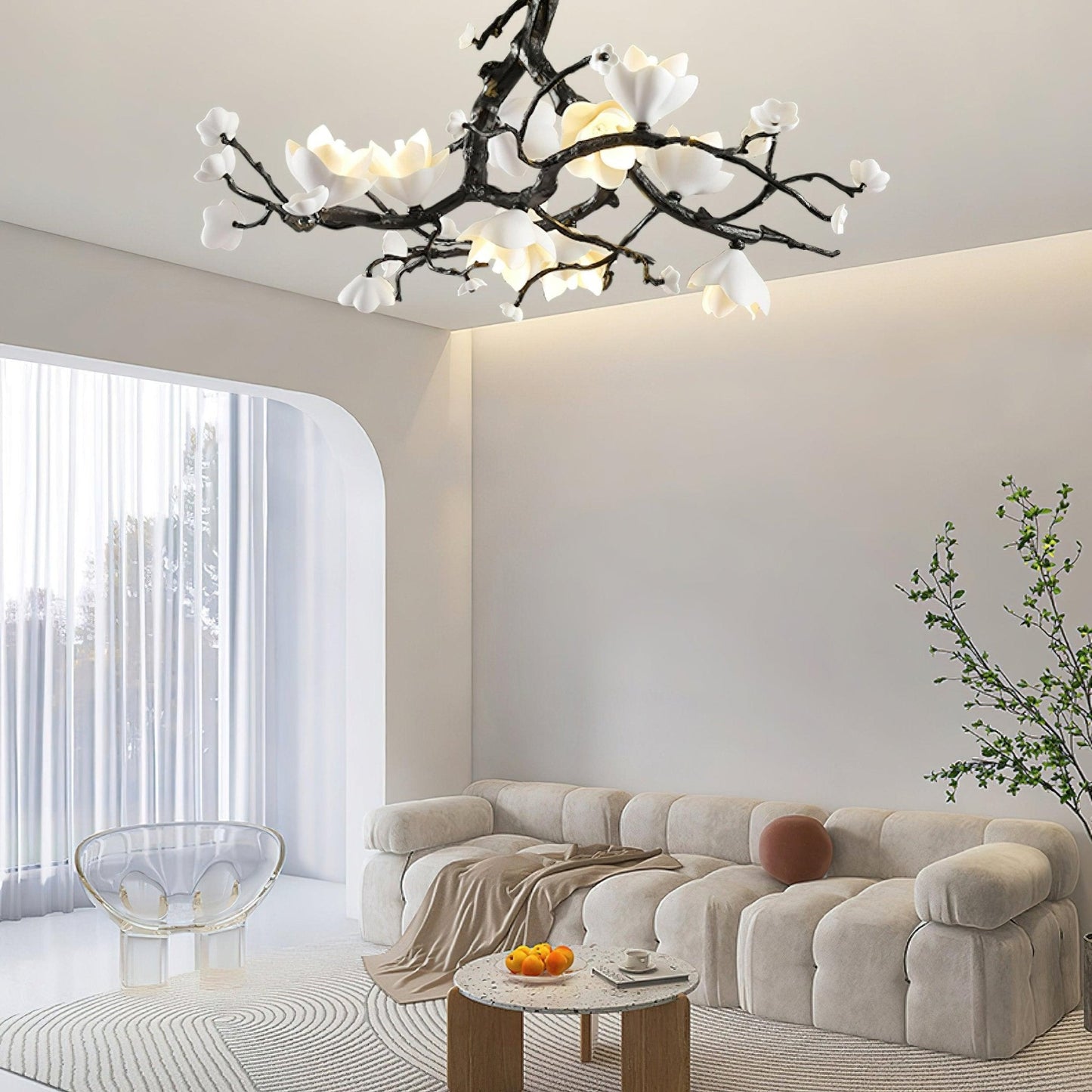Black Branch Copper Tree Chandelier