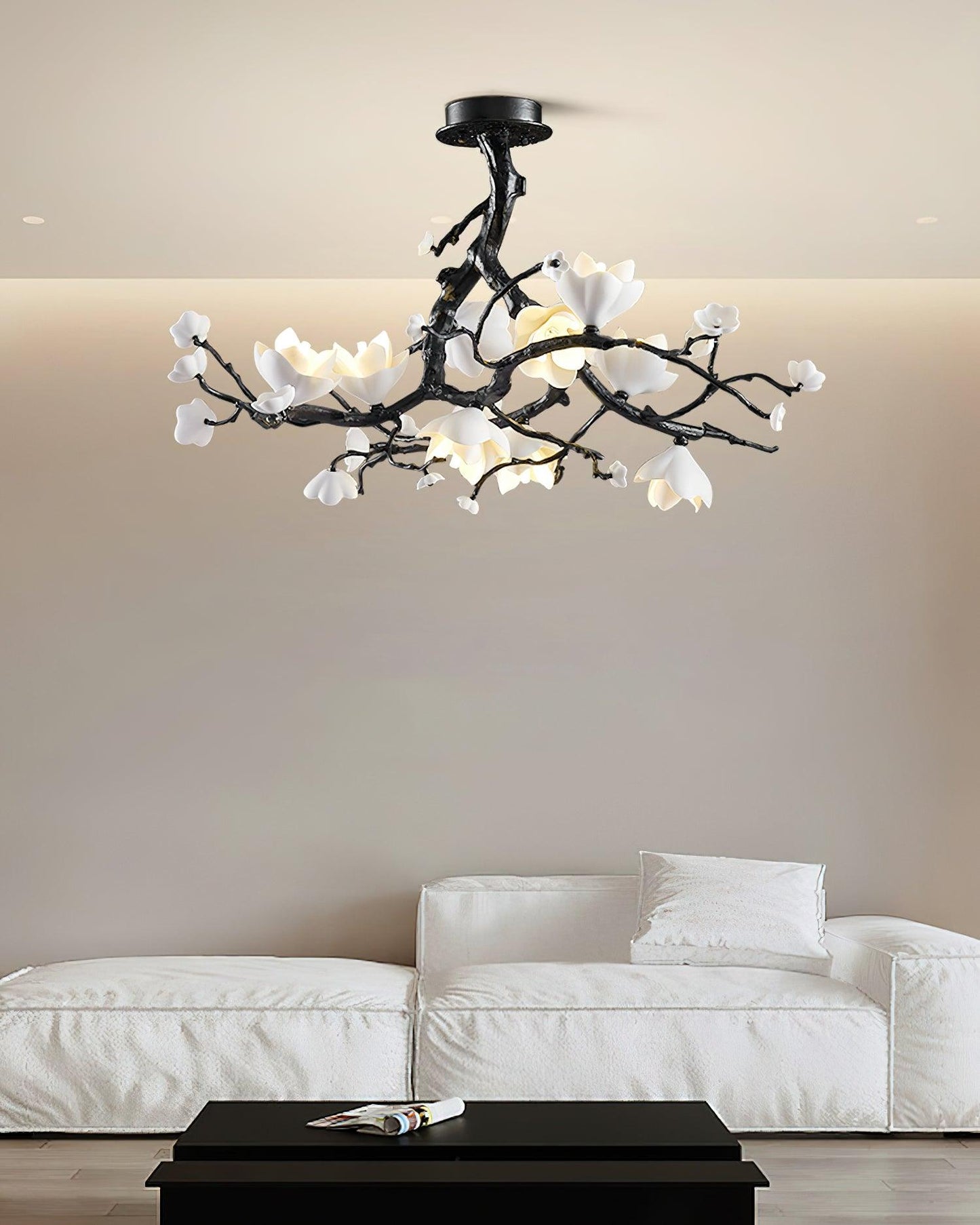Black Branch Copper Tree Chandelier