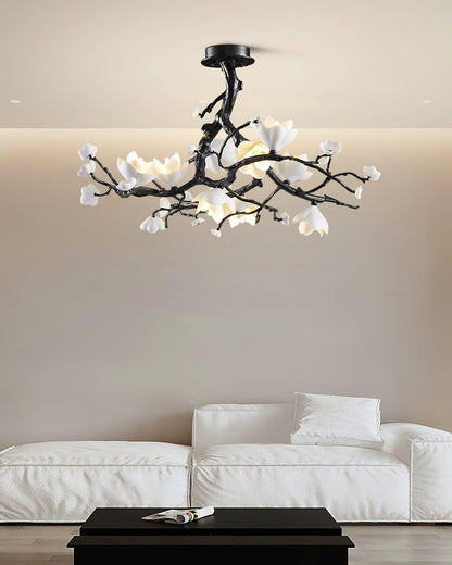 Black Branch Copper Tree Chandelier