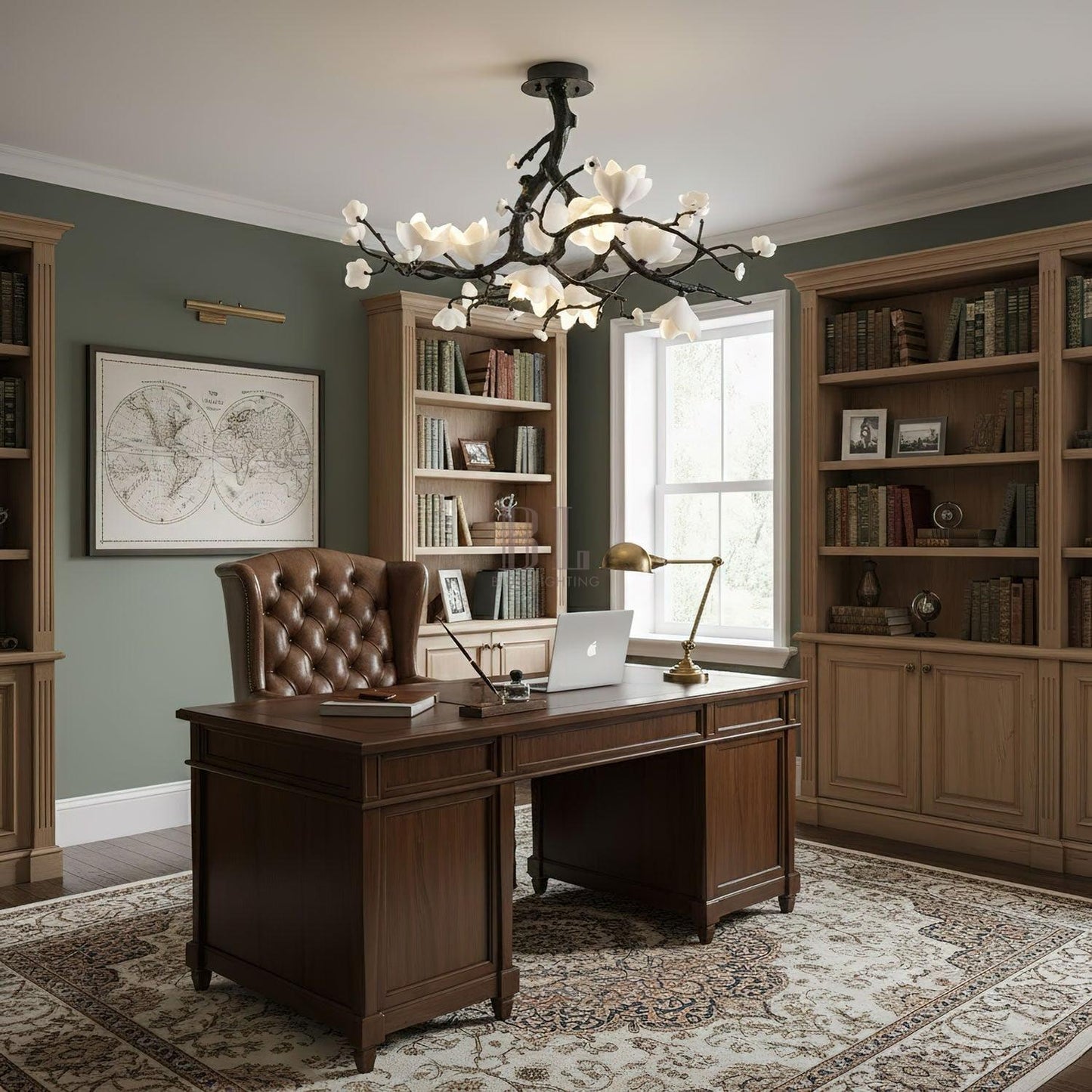 Black Branch Copper Tree Chandelier