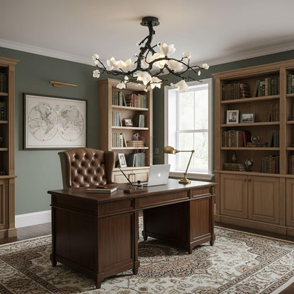 Black Branch Copper Tree Chandelier