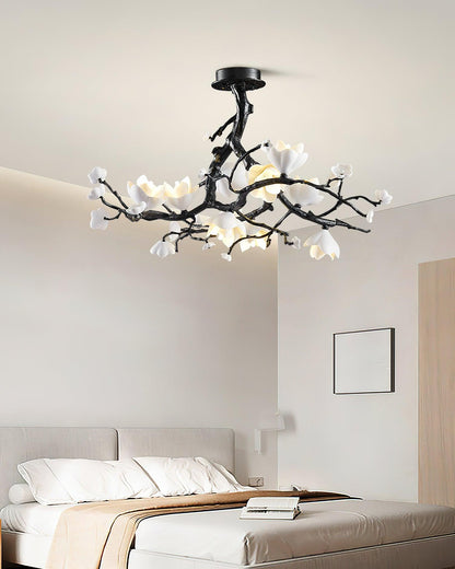 Black Branch Copper Tree Chandelier